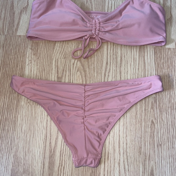 L. A. Hearts by PacSun Light Rose Pink 2 Piece Cheeky Bikini Size Small - Picture 3 of 7